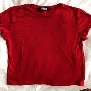 Reformation Red Cropped Tee